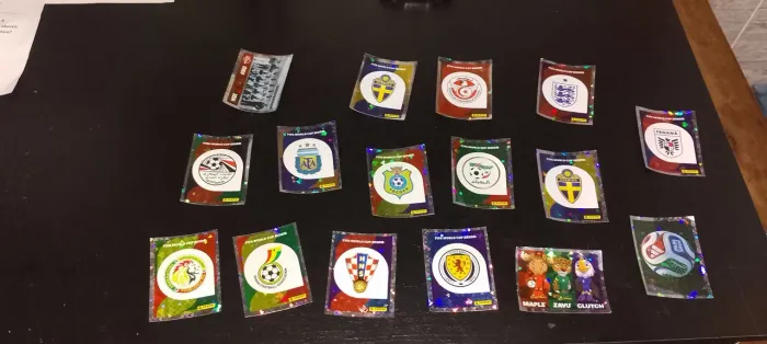 Figurinhas brilhantes da copa de 2026