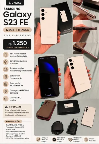 Samsung Galaxy S23 FE 128GB Branco