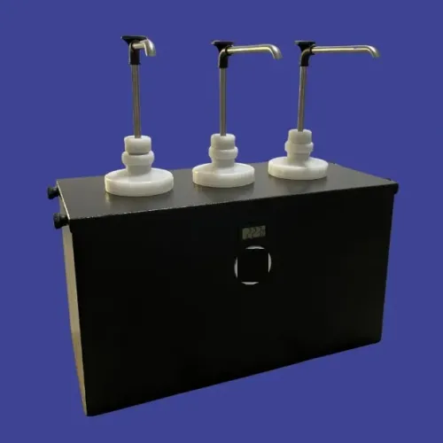 Dispenser De Molhos 3 tipos - em aço INOX - NOVO SEM USO