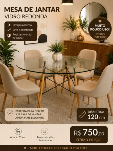 Mesa de jantar redonda