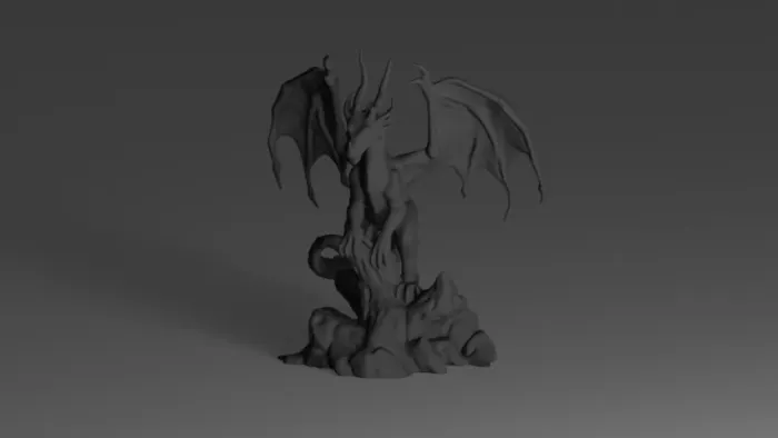 Dragão adulto miniatura 3d resina D&D rpg de mesa