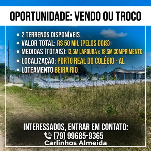 Vendo ou Troco terreno