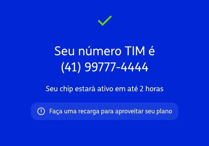 NÚMERO RARO - CHIP TELEFONE
