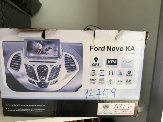 central multimídia original painel do Ford Novo Ka
