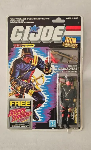 GI Joe Cobra Iron Grenadier V1 - 1988 Hasbro ARAH Lacrado Cartela Vintage