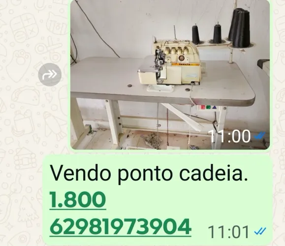 VENDO OVERLOCK / PONTO CADEIA YAMATA - R$ 1.800
