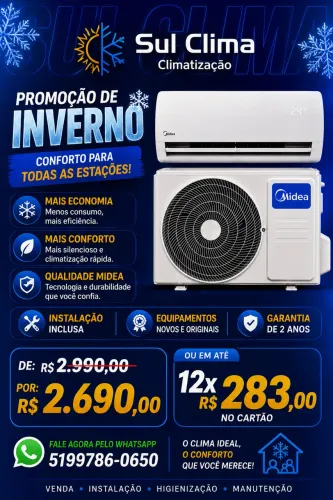 Ar condicionado já instalado