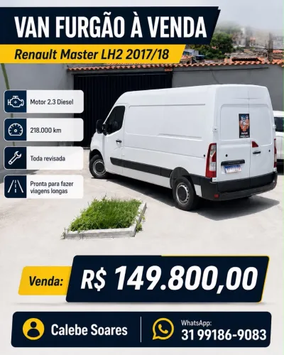 Renault Master 2.3 DCI Furgão 16V Diesel 2018