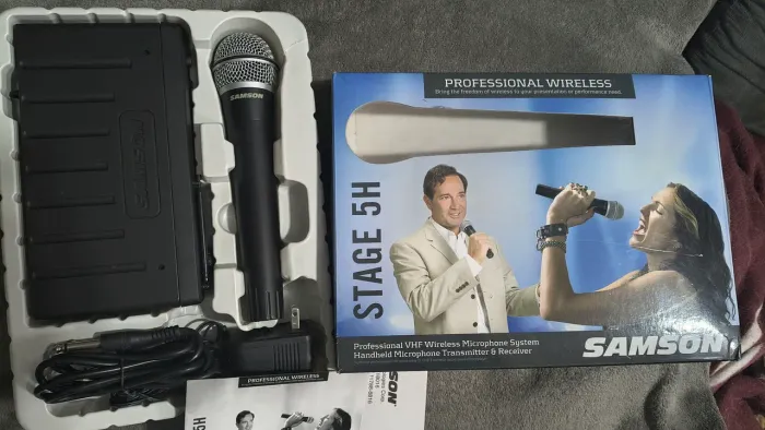 Microfone Sem fio Samson Stage 5h Original Completo sem uso