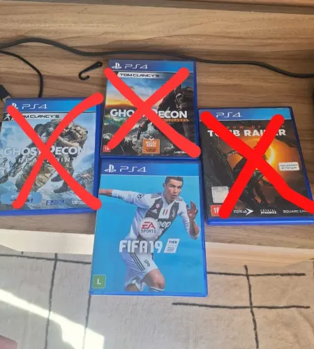 Jogos de PS4.