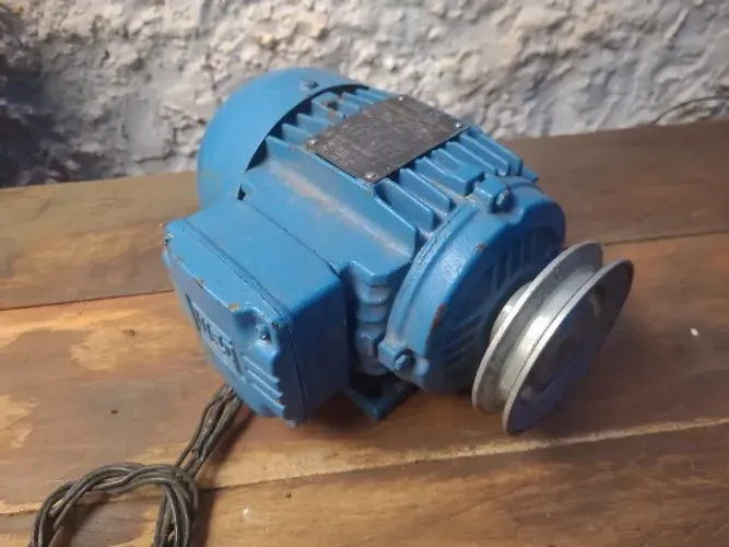 Motor Elétrico WEG Trifásico 0,75 CV - Carcaça 71 - Com Polia