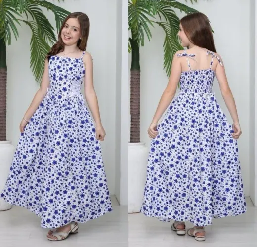 Vestido longo juvenil