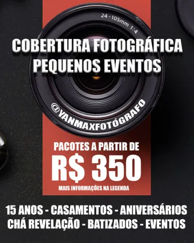 Cobertura Fotográfica p/ Pequenos Eventos