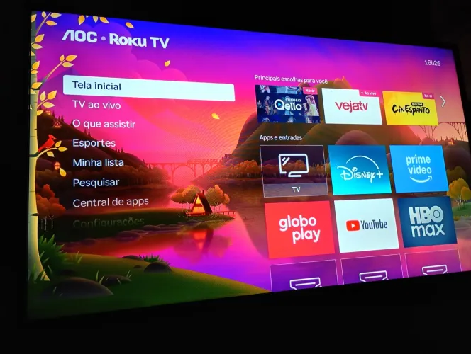 Smart TV AOC 43" Full HD Roku - 43S5195 - 4 anos - Impecável