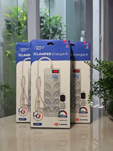Filtro de linha Iclamper 8 tomadas ( Novo)