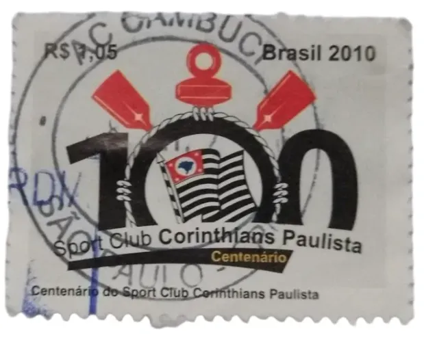 Selo postal - 100 anos de Corinthians