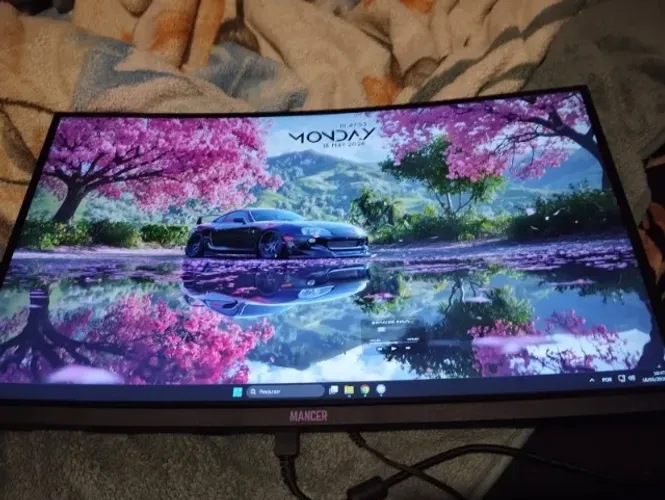 Monitor Gamer Curvo Mancer Valak, 23.6 Pol VA, FHD, 1ms, 180Hz, FreeSync e G-Sync, HDMI/DP