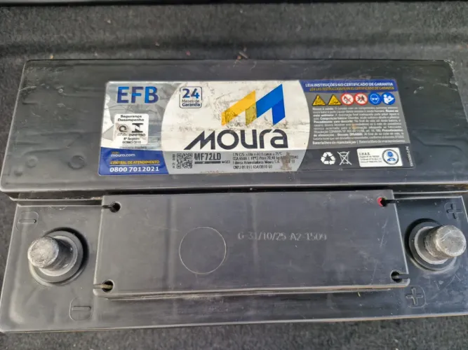 Bateria De Carro Moura 72ah Amperes Mf72ld Com Start Stop