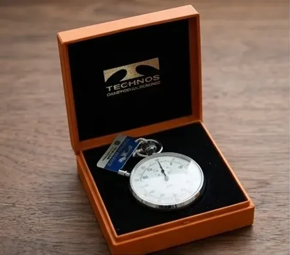 Cronômetro Technos Antigo Mecânico Vintage + Caixa Original