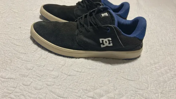 Tênis Dc shoes plaza TC preto/branco/azul skateboard