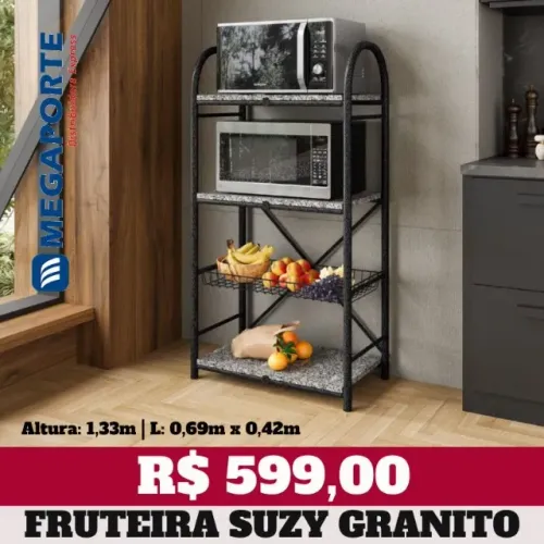 Fruteira em Aço Tampo Granito (Novo) Entrega Grátis!