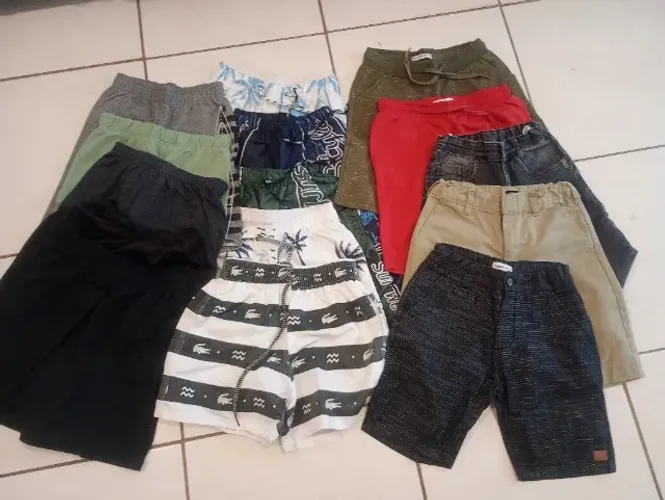 Combo de 17 bermudas infantil 