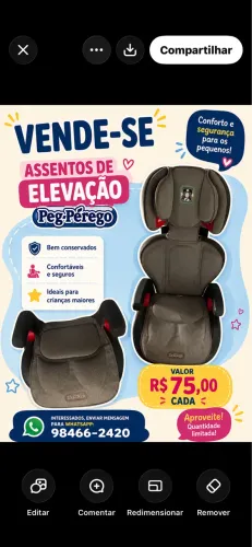 Assento de elevação infantil