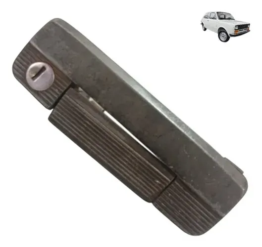 Macaneta Externa Porta Esquerda Cromada Fiat 147 1976 1986 Prateado Dianteira