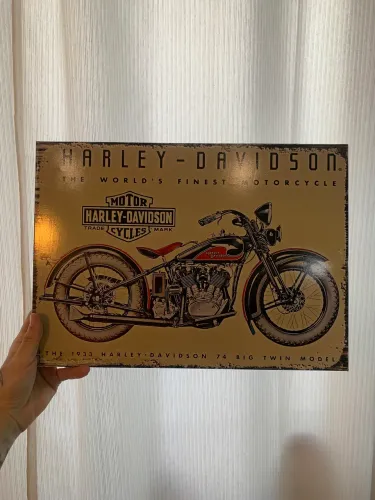 Placa Decorativa Harley Davidson Metal