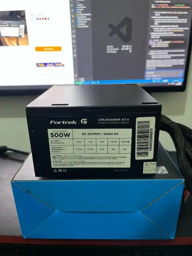 Fonte Gamer Fortrek ATX Crusader 500W Bivolt - Usada 100 
