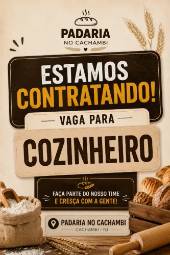 CONTRATA-SE COZINHEIRO