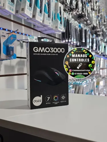 Mouse gamer com fio iluminação RGB