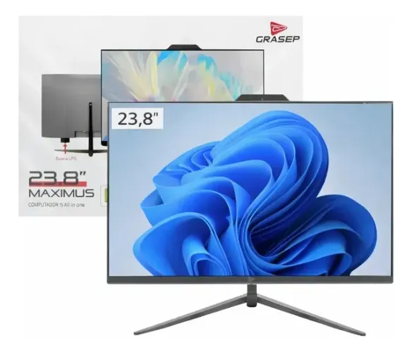 Computador All In One 23,8 Pol Intel i5 SSD 512GB 8GB RAM Windows 11 Full HD Grasep Maximu