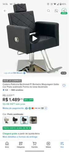 Móveis para barbearia