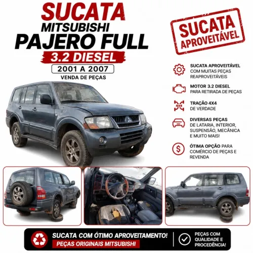 ? SUCATA PAJERO FULL 3.2 DIESEL ? ? PAJERO FULL - ANOS 2001 A 2007 ? Motor 3.2