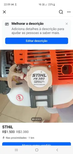 ROÇADEIRA STHIL FS 380 / Gasolina Óleo 2 Tempos