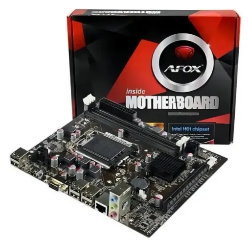 Placa Mãe Afox Intel H61-MA5-V6 LGA 1155 Com Suporte NVME Nova na Caixa