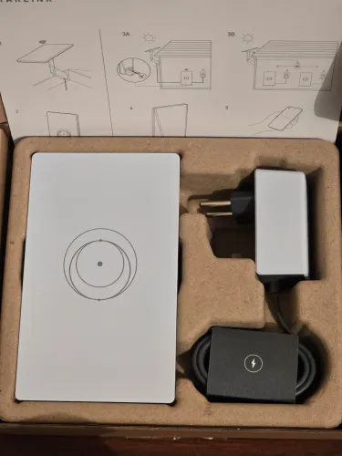 Roteador Starlink Mini Gen 3 completo com fonte e cabo.