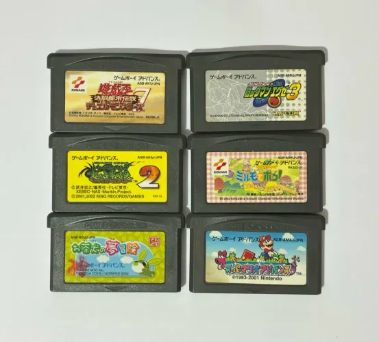 Lote jogos originais GBA JPN Mario Yugioh Rockman +