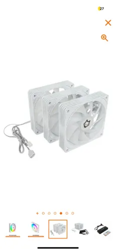 Kit 3 fans argb husky arctic 120mm