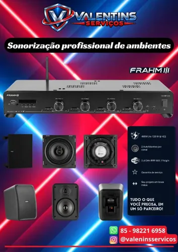 Sonorização profissional de ambientes