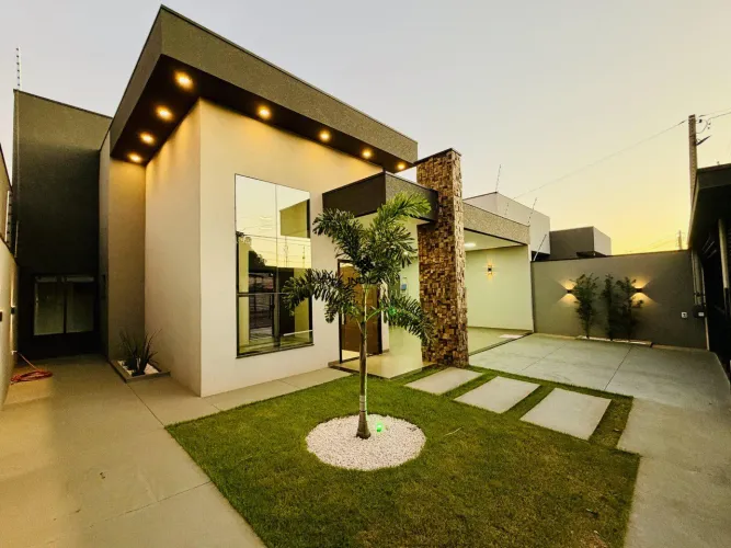 Casa nova no Jardim Oliveira II em Dourados/MS | 3 quartos, gourmet, 2 vagas e 360 m² REF: