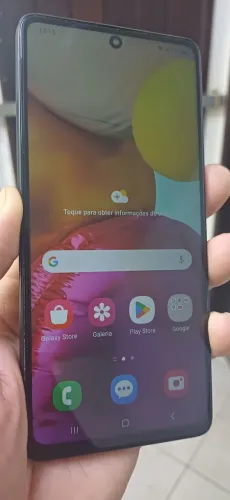 SAMSUNG GALAXY A71 128 GB COM UM TRINCO NA TELA 