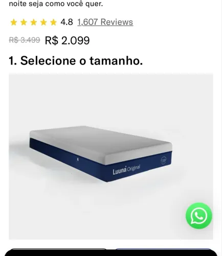 Colchão Luuna solteiro 1 mês de uso