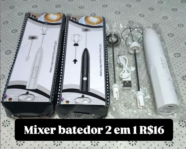 Mixer elétrico recarregável 2 em 1