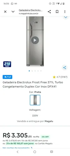GELADEIRA Frost free Eletrolux cinza perfeita ?