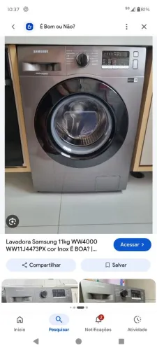 Lavadora Samsung eco Buble 11 kg para conserto