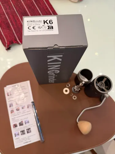 Moedor de Café Manual Kingrinder K6 - Completo na Caixa