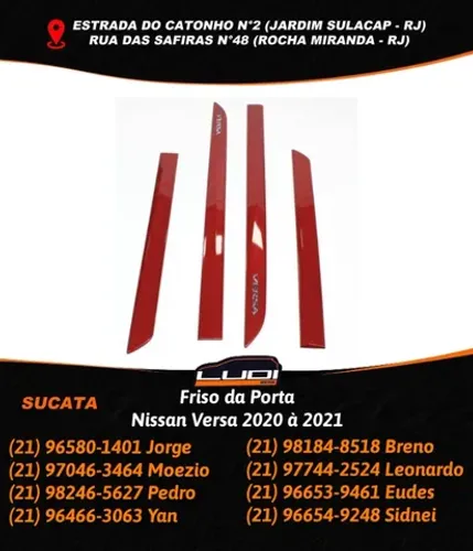 Friso da Porta Nissan Versa 2020 à 2021