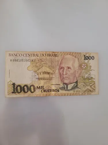 Nota antiga de 1000 Cruzeiros - 1990